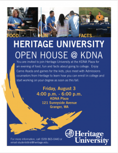 Heritage University Open House at KDNA
