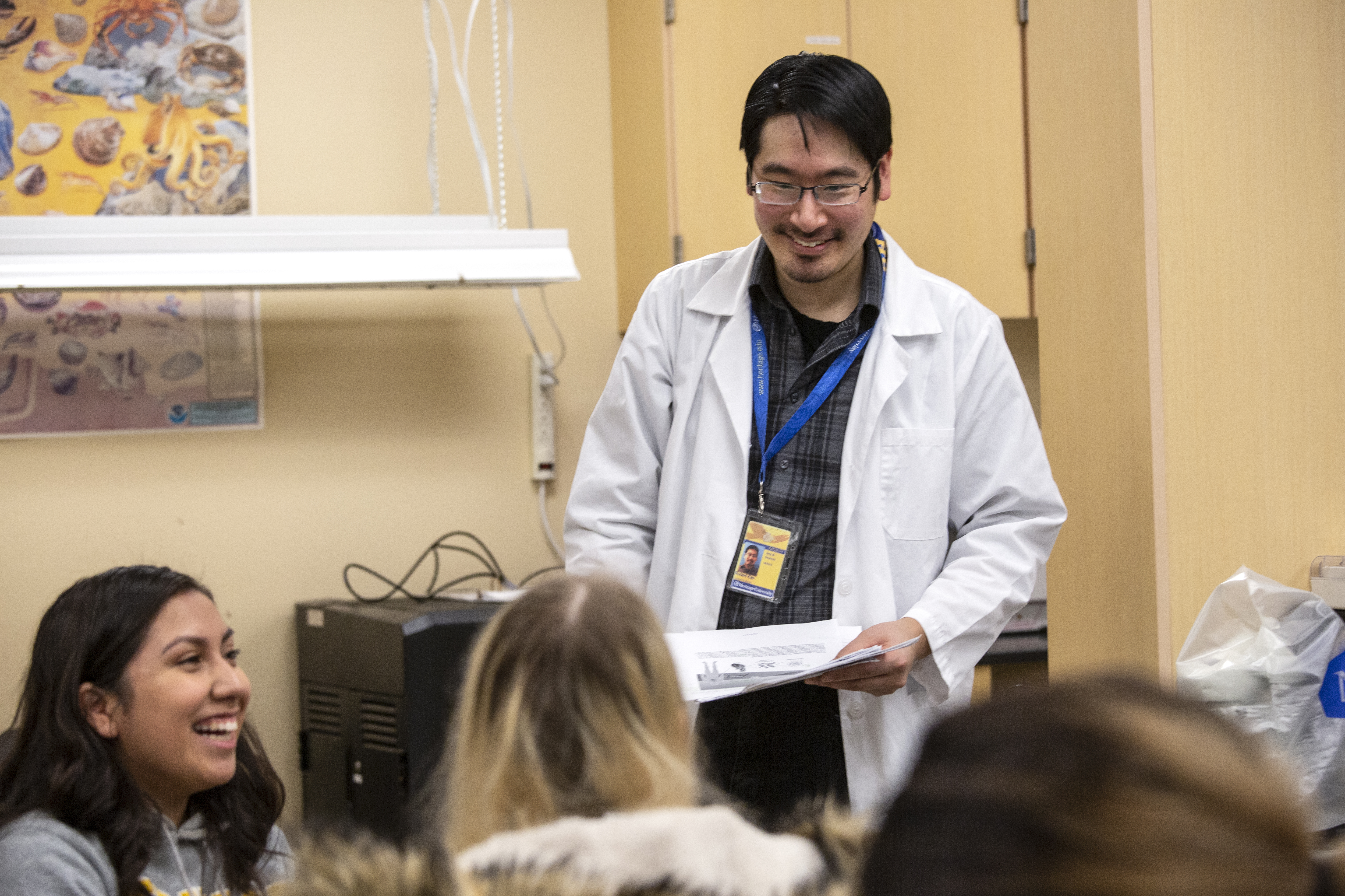 Dr. Robert Kao teaches biology Jan. 22, 2019 at Heritage University in Toppenish, Wash. (GORDON KING/Gordon King Photography)