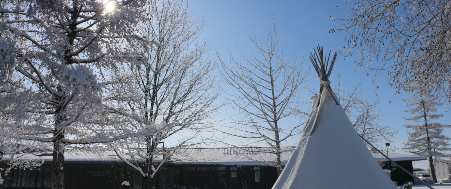 Heritage University snow-covered campus