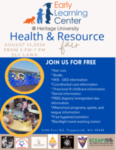 Early Learning Center Health Fair Flyer