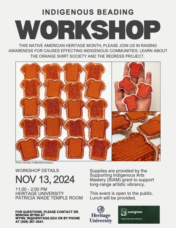 Indigenous Beading Workshop flyer