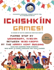 Ichishkíin Games event flyer