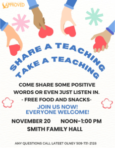 Share a Teaching, Take a Teaching flyer