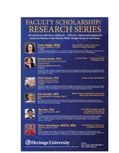 Faculty Research Scholarship Series 2025-26 Line-Up
