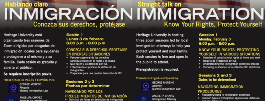 Straight Talk on Immigration flyer