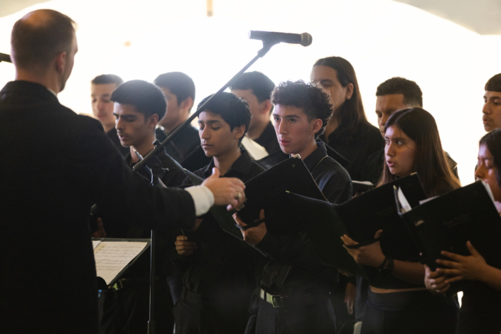 Presidential Inauguration: Installation A group of people singing in a choir