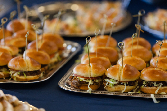 Presidential Inauguration: Installation Trays of sandwiches on a table