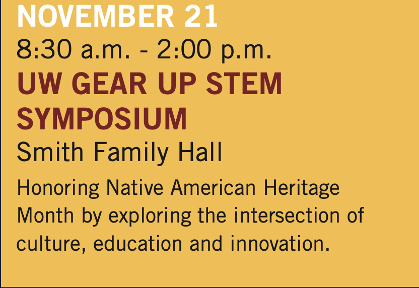 UW Gear Up STEM Symposium flyer