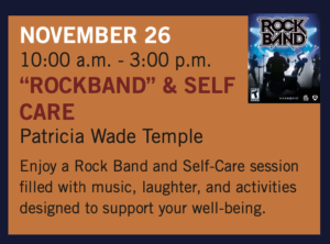 RockBand and Self Care event flyer