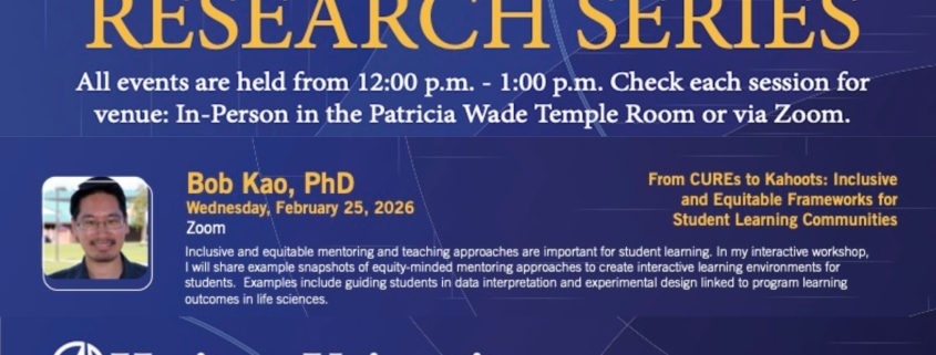 Flyer for Bob Kao FSRS event