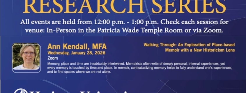 Ann Kendall event flyer