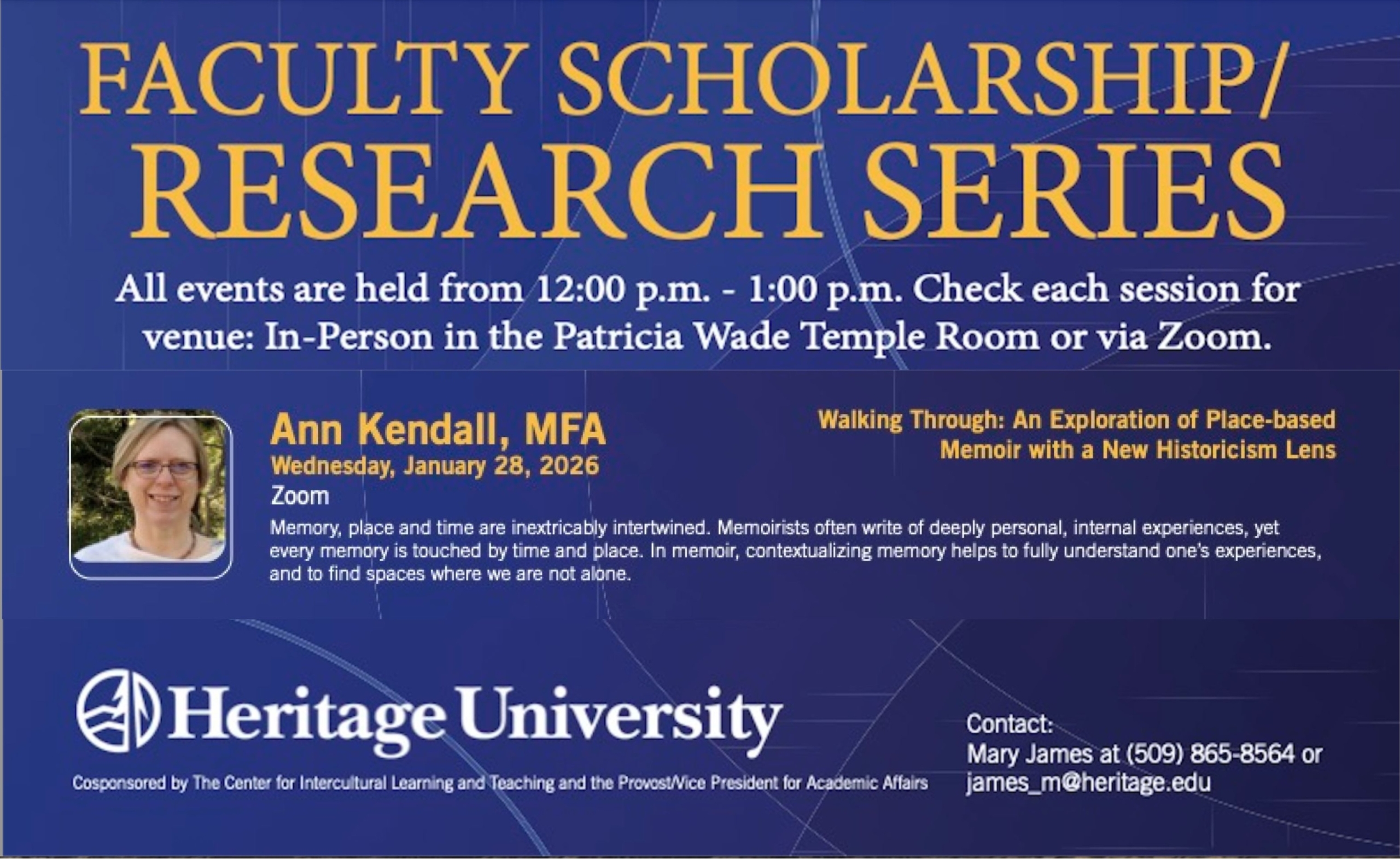 Ann Kendall event flyer