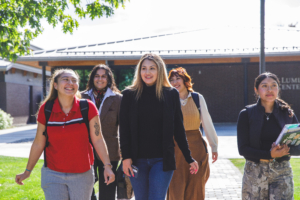 A group of people walking