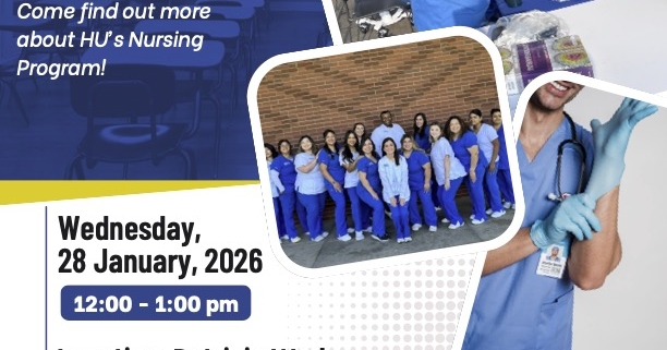 HU Nursing Informational event flyer