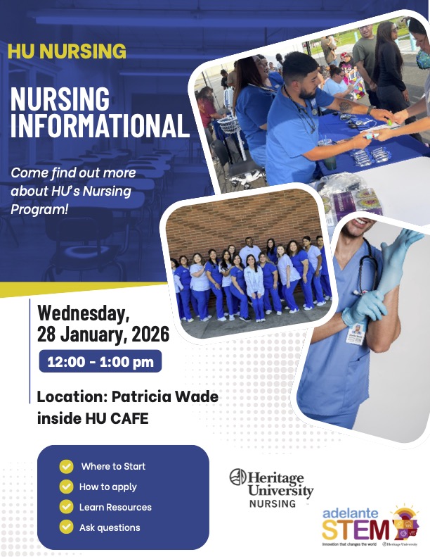 HU Nursing Informational event flyer