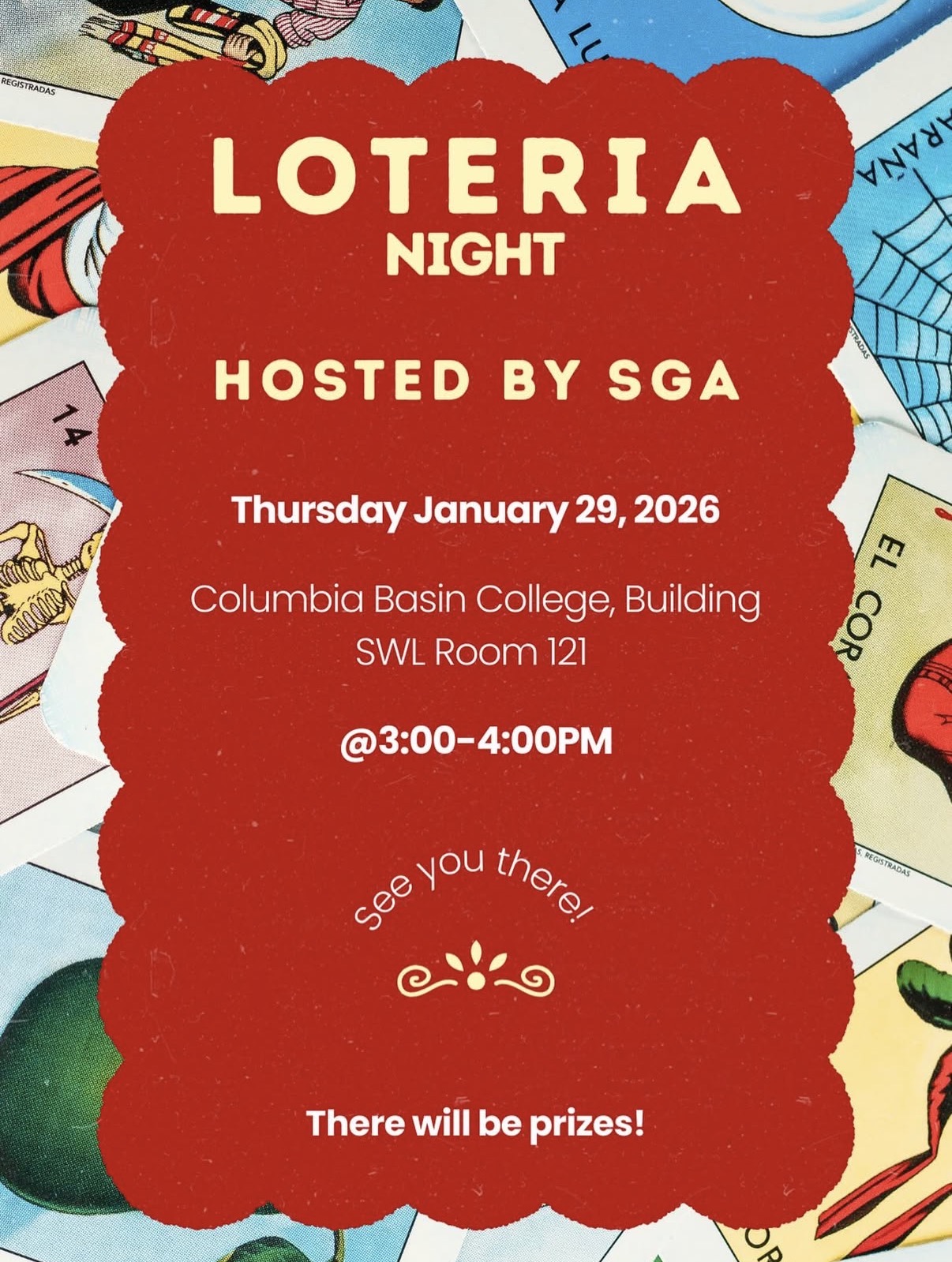 SGA Loteria Night event flyer