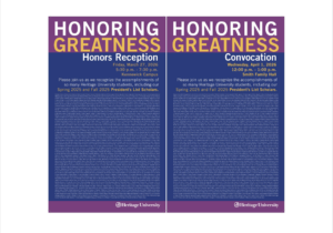 Flyer for Honors Reception and Convocation