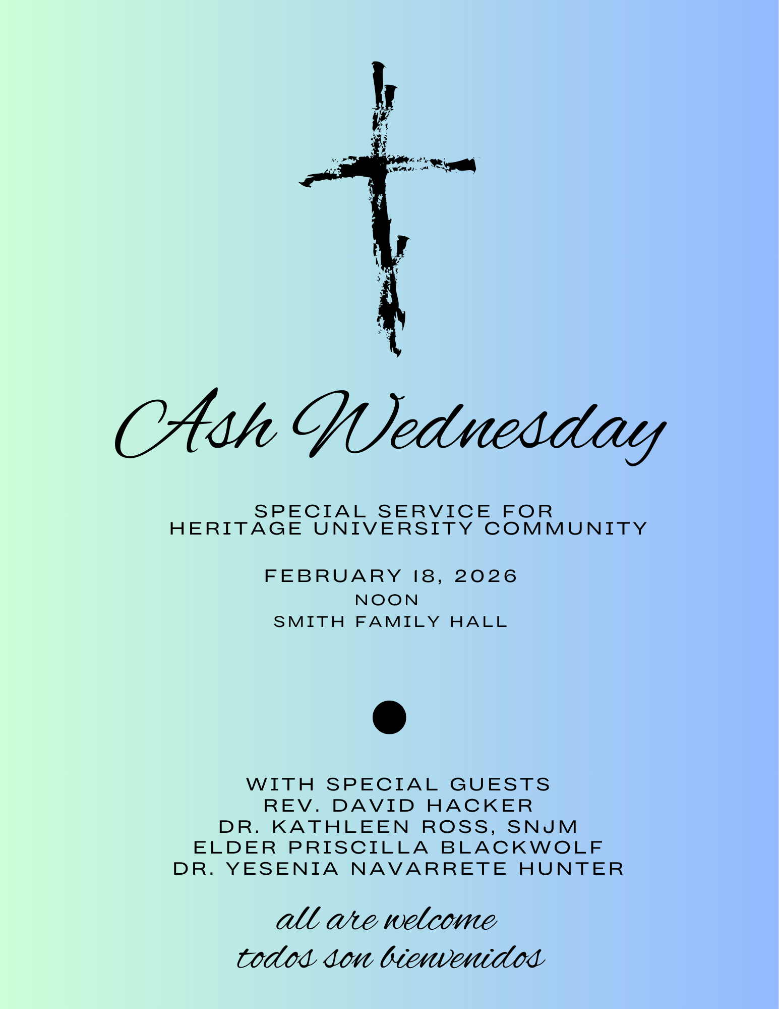 Ash Wednesday Flyer